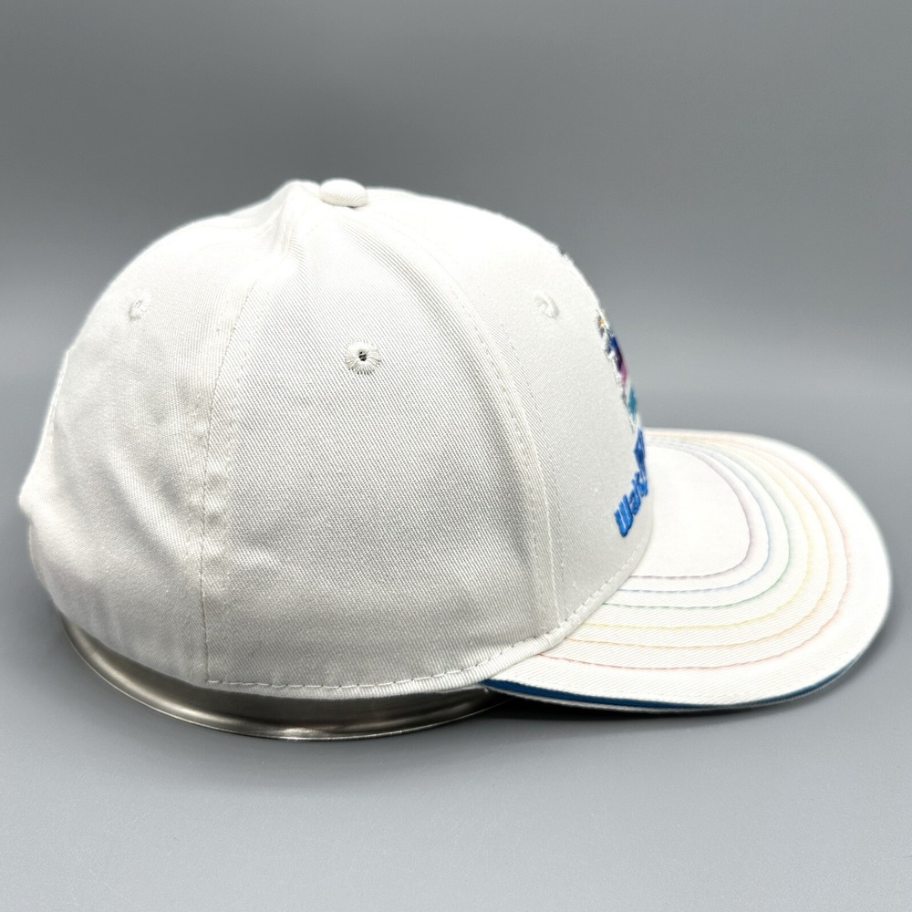 Walt Disney World Pride Hat White Castle Rainbow Adult Adjustable Cap Stretch - Picture 8 of 9